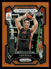 Luis Scola 2023-24 Panini Prizm Turkish Airlines EuroLeague #62 Orange #/49