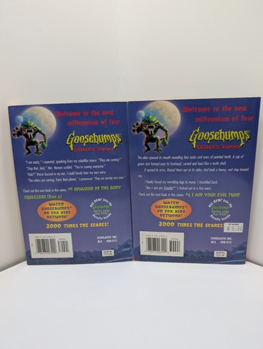 2pk INVASION of the BODY SQUEEZERS Parts 1 & 2 Goosebumps 2000 by R.L. Stine 90s - Picture 2 of 4