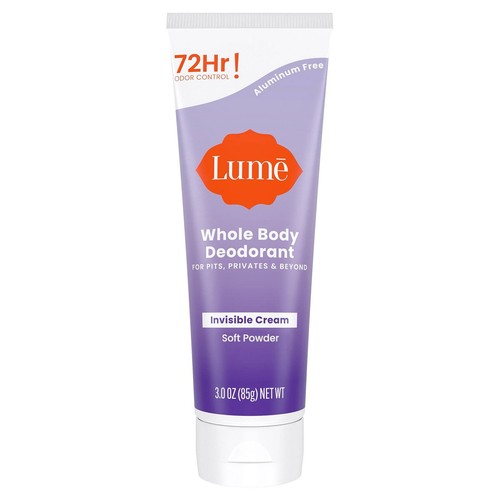Lume Whole Body Deodorant - Invisible Cream Tube - 72 Hour Odor Control 3 Ounce - Picture 2 of 7