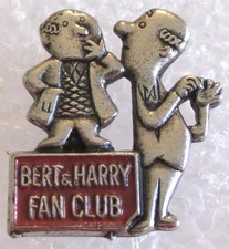 Vintage Bert & Harry Fan Club - Piels Beer Advertising Souvenir Pin-Circa 1950's