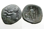 MARONEIA THRACE AE19___Ancient Greece____DIONYSOS HOLDING GRAPES___Wine Capital