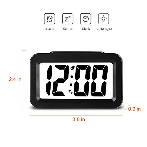 HENSE Creative Nightlight Smart Light Alarm Clock Bedside Desk Table Electronic - Picture 5 of 7