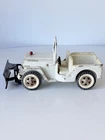 Lot 18: Vintage Tonka Pressed Steel Jeep Wrecker and Plow 1960s All Original
