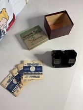 VINTAGE 1940 SAWYER'S VIEW MASTER STEREOSCOPE VIEWER WITH 14 REELS  Box