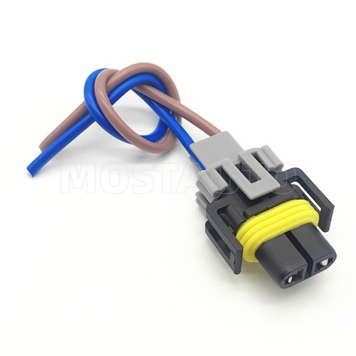 2-Pin Headlight Low Beam Connector Pigtail For 2010-2014 GMC Sierra 2500 3500 - Picture 6 of 7