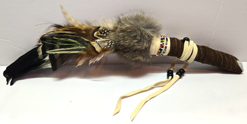 VINTAGE INDIANER ZEREMONIELLER SPRECHENDER STOCK - Bild 2 von 8