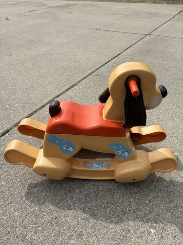 Fisher Price Rocking Puppy Dog Ride On Toy Vintage 1983 With Working Bell & Tail - Picture 4 of 10