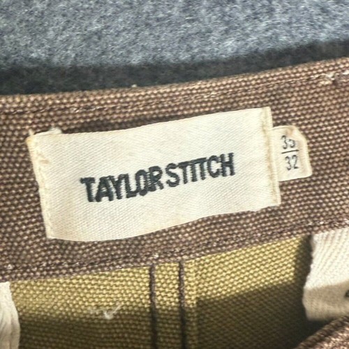 Taylor Stitch Men Chore Pant Aged Penny Chipped Canvas Sz 35x32 Double Knee NWT - Bild 6 von 13