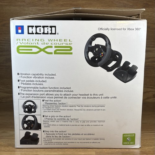 Hori Xbox 360 Racing Wheel EX2 Vibration Fußpedale Lenkrad Box getestet - Bild 4 von 5
