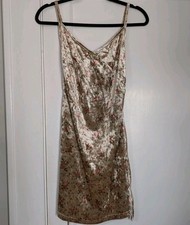 CIDER size Small Velvet Floral Mini / Midi Dress