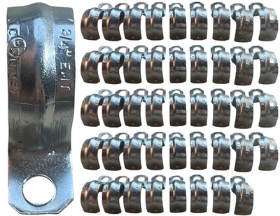 45pcs PECO 181-S EMT 1-Hole Strap 3/4'' Steel Snap-On Type w/ Inverted Rib pd 12z