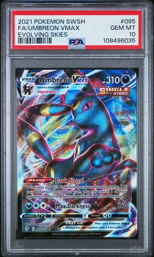 2021 Pokemon TCG Umbreon Vmax Fa #095 Evolving Skies PSA 10