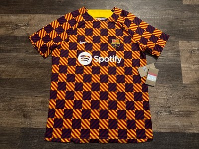 2023-24 Nike Men s Barcelona Pre Match Performance Soccer Jersey Large L Barca