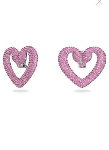 Swarovski Una Clip Earrings Large Pink 5631171 🦢 Swan