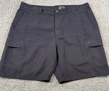 Tommy Bahama Relax Mens Tencel Cotton Blend Shorts Black Cargo 42 Inseam 9