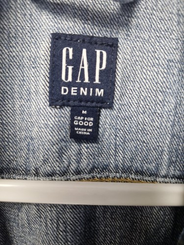 Damen Gap Icon Denim Jeansjacke Größe M Blau. - Bild 3 von 7