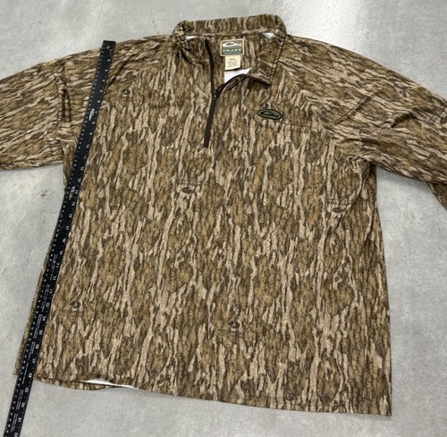 Drake Waterfowl 2XL Camo Quarter Zip Performance Shirt Mossy Oak - Picture 3 of 6