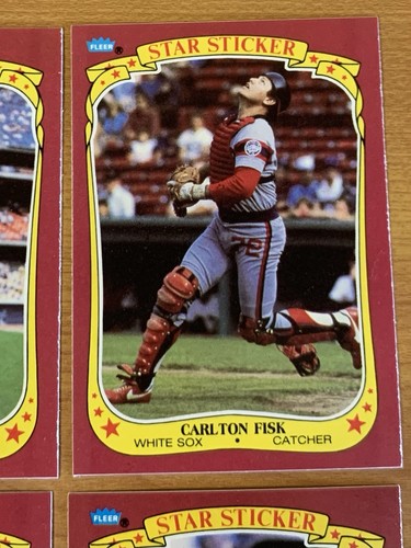 1986 Fleer Baseball Star Sticker Lot Of 8 HOFers Carter/Fisk/Dawson FREE SHIP - Picture 9 of 14
