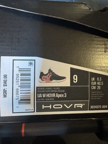 UA Team HOVR Apex 3 Under Armour Damenschuhe Größe 9 pink & schwarz 3024272-004 - Bild 12 von 13