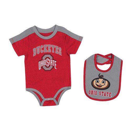 Neugeborene & Säuglinge Kolosseum scharlachrot Ohio State Buckeyes Zugabe Body & Lätzchen Set