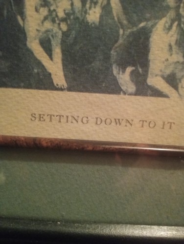 vintage Cedar Creek Collection Prints Hunting Scene Entitled Sitting Down To It - Picture 9 of 9