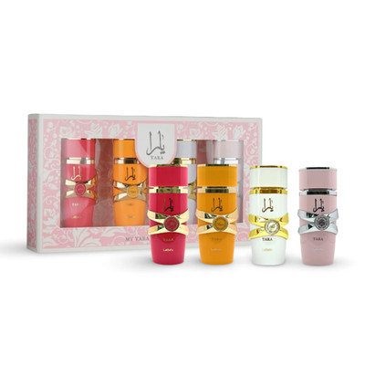Lattafa Yara 4pc Gift Set 25ml Each   Yara, Moi, Tous, Candy EDP Perfume Bundle