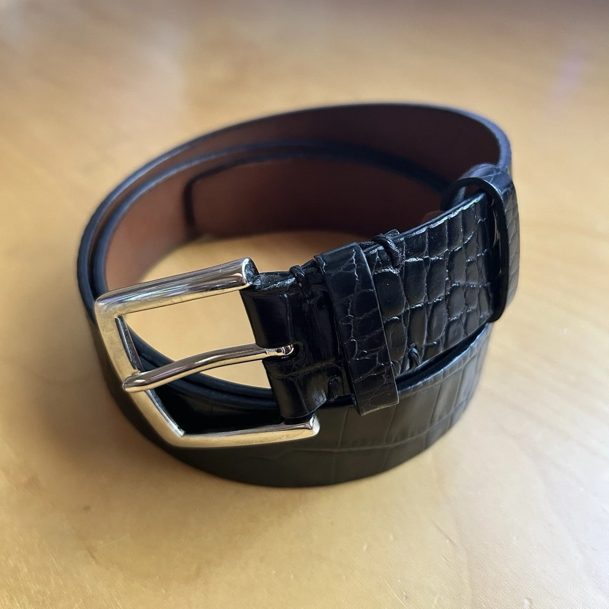 Crocodile Black Belts for Men for sale | eBay