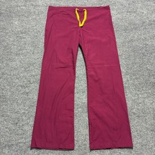 Wonder Wink Womens Scrub Pants Size S Maroon Pull On Drawstring Workwear