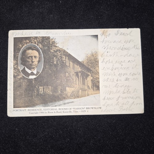 1906 Knoxville Tennessee Gov William Parson Brownlow Home Postcard