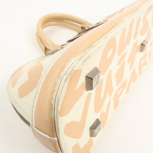 Louis Vuitton Graffiti Alma Horizontal Leder Handtasche Beige M92176 Gebraucht Kostenloser Versand - Bild 10 von 24