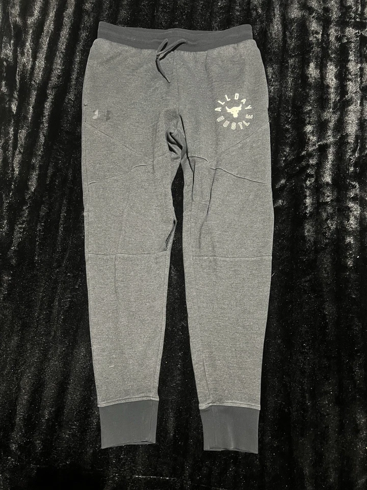 Under Armour Project Rock Grey Mens Sweatpants Joggers Athletic Size Large - Image 2 of 4