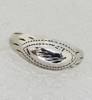 Vintage Estate Hand-Carved Sterling Silver Floral Dome Ring – Size 2.75
