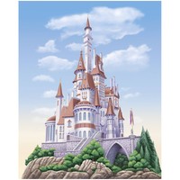 Komar Tapete - Disney Princess Belle Castle - 250 X 200 Cm