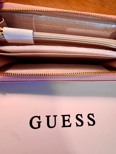 Guess Laurel SLG Clutch Pink Zip Around Closure Purse NEW with tags - Picture 9 of 11