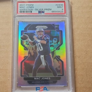Mac Jones 2021 Panini Prizm Silver Variation #V336 Rookie RC PSA 9 MINT
