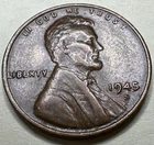 1945 S Lincoln Wheat Cent US Coin One 1c, San Francisco 2460X