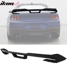 Fits 24-26 Ford Mustang Dark Horse HP Style Trunk Spoiler Wing Matte Black ABS