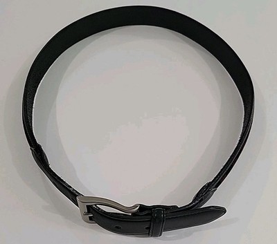 Brighton Belt Black Leather with Brown Inlay Men 36 Silver  display picture 3