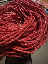 55 Tie On Red Waistbead Beads Handmade