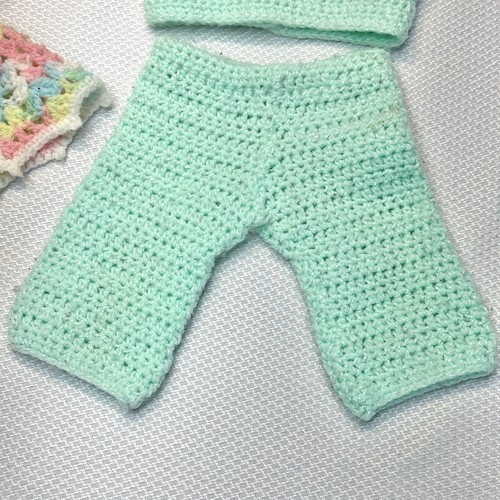 VTG Handmade Crochet Doll Clothes Lot Fits 12-14” Dolls – 3 Outfits + 2 Hats - Picture 16 of 24