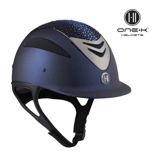 OneK Reithelm DEFENDER Pro Matt SparkleChrome navy   Schale 2 / Gr. L - 57-58