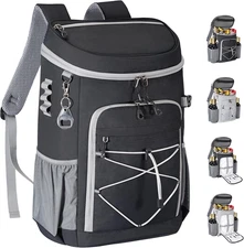 Cooler Backpack, 33 Cans Backpack Cooler Insulated Leak Proof, Portable Lightwei