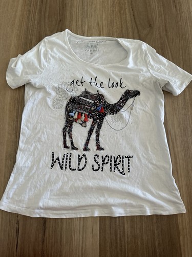 Get The Look Wild Spirit White Basic T Shirt Size Medium