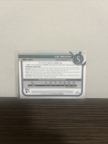 Bowman 2022 - Cal Raleigh #49 (RC) - Photo 2/2