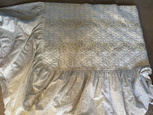 Vintage St Michael Quilted Bedspread Floral Cottagecore double - Picture 14 of 18