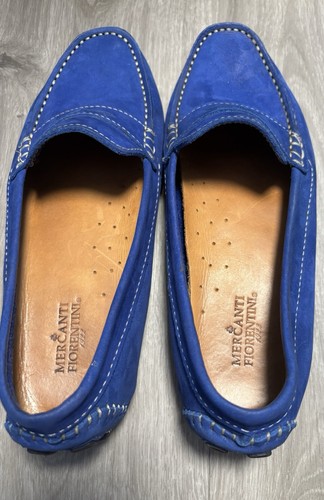 Mercanti Fiorentini Women's Blue Suede Flat Driver Loafer Size 7.5 B MSRP $150 - Picture 9 of 9