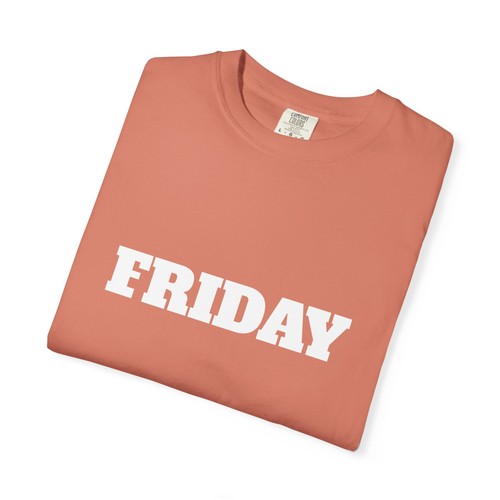 FRIDAY Retro Collegiate Style Unisex T-shirt | Weekday Block Tee, Comfort Color - Picture 13 of 131