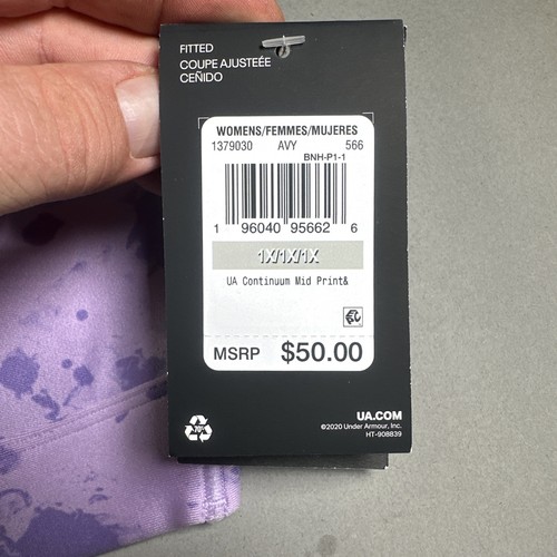 Reggiseno sportivo donna Under Armour 1X/48/50/1x supporto medio viola aderente incrociato - Foto 7 di 13