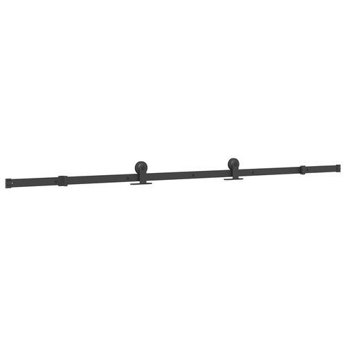 Black Matt Sliding Door 90x205 cm ESG Glass & Aluminium with Hardware Set - Picture 3 of 5