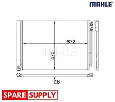 CONDENSER, AIR CONDITIONING FOR BMW BMW (BRILLIANCE) MAHLE AC 567 000S